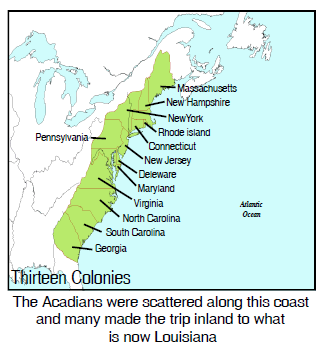 Acadians along the east coast