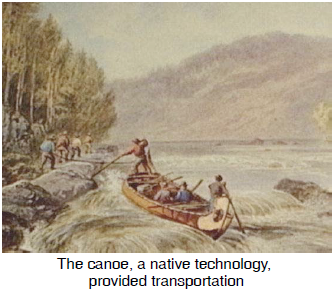 Canoe as transportation