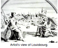 Artists conception of Louisbourg
