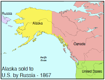 Al;aska sold to U.S. by Russia