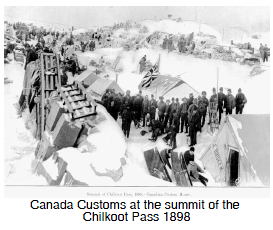 Canada Customs at the summit of the Chillkoot Pass