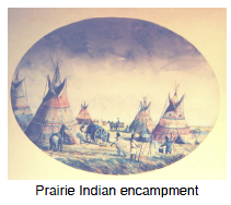 Prairie Indian encampment