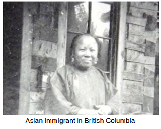 Asian immigrant in British Columbia