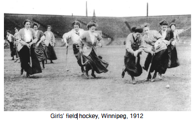 Girls’ field hockey, Winnipeg, 1912