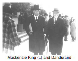 Mackenzie King (L) and Dandurand