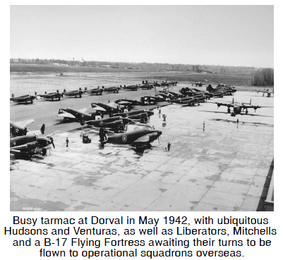 Busy tarmac at Dorval in May 1942