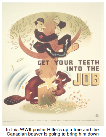 Hitler tred by a beaver
