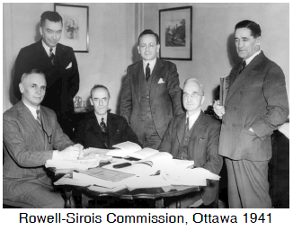 Rowell-Sirois Commission, Ottawa 1941