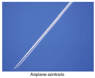 Airplane contrails